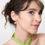 Square pendant with emerald