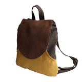 תיק גב קטן חום צהוב