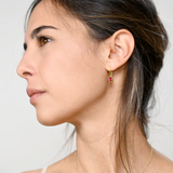Raindrop earrings with rubies