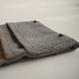 Small gray canvas wallet