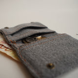 Small gray canvas wallet