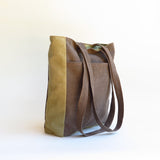 Painted Khaki Tote Bag