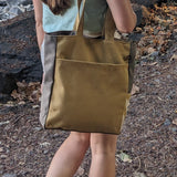 Mustard gray with Tote Bag pattern
