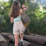 Mustard green small backpack