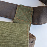 Brown green pouch bag