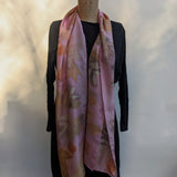 Ecoprint silk scarf 10