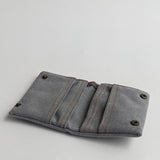 Small gray canvas wallet