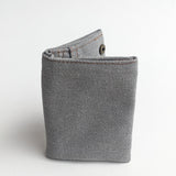 Small gray canvas wallet