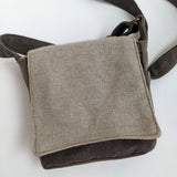 Khaki light gray minimal bag