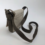 Khaki light gray minimal bag