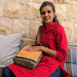 תיק מיני סטודנט צהוב סקאי אפור