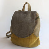 Mustard green small backpack
