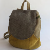 Mustard green small backpack