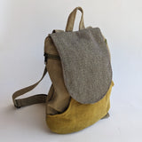 Mustard green small backpack