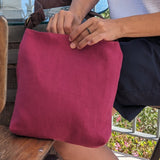 May bag small fuchsia linen