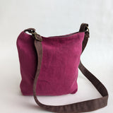 May bag small fuchsia linen