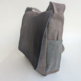 תיק מיני סטודנט חום אפור