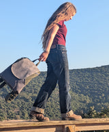 Large green gray backpack