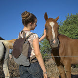 Mustard green small backpack