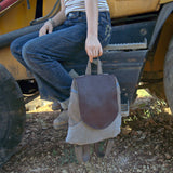 Mustard green small backpack
