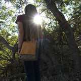 Yellow sky gray mini student bag