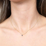 תליון מרקיזה עדין עם ספיר