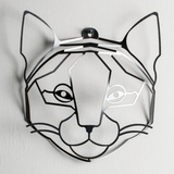 Cat in metallic colors for hanging on the wall