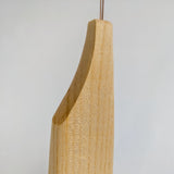 Carved flat wooden vase