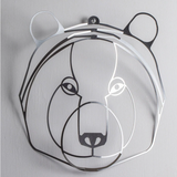 Bear in metallic colors for hanging on the wall