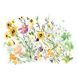 Botanical painting print - bouquets of flowers