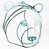 Bear in metallic colors for hanging on the wall