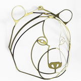 Bear in metallic colors for hanging on the wall