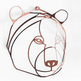 Bear in metallic colors for hanging on the wall