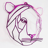Tiger in metallic colors to hang on the wall