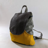 Small gray yellow backpack