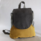 Small gray yellow backpack