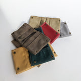Small red canvas wallet