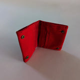 Small red canvas wallet