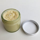 Natural massage candle in a jar