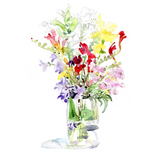 Botanical painting print - bouquets of flowers