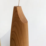 Carved flat wooden vase