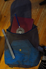 תיק גב גדול חום מרקרים