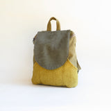 Mustard green small backpack 