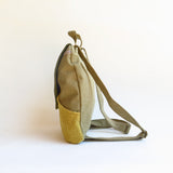 Mustard green small backpack 