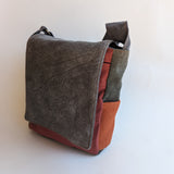 Orange gray mini student bag 