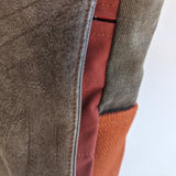 Orange gray mini student bag 