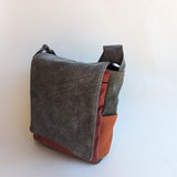 Orange gray mini student bag 