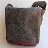 Orange gray mini student bag 