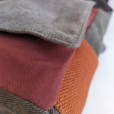 Orange gray mini student bag 