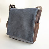 תיק מיני סטודנט אפור חום